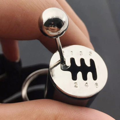 Car Keychain Gear Stick Metal Manual Transmission Key Ring
