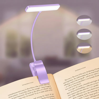 19 LED Clip On Book Light Adjustable Brightness Memory