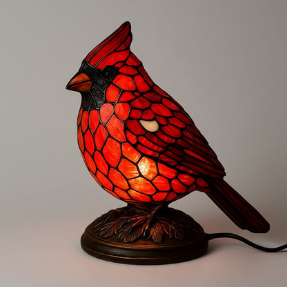 Glowing Night Light Red Bird USB Powered Decorative Lamp