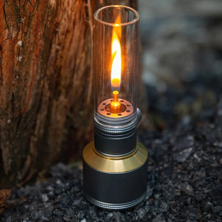 Camping Lantern Butane Gas Portable Aluminum Outdoor Light