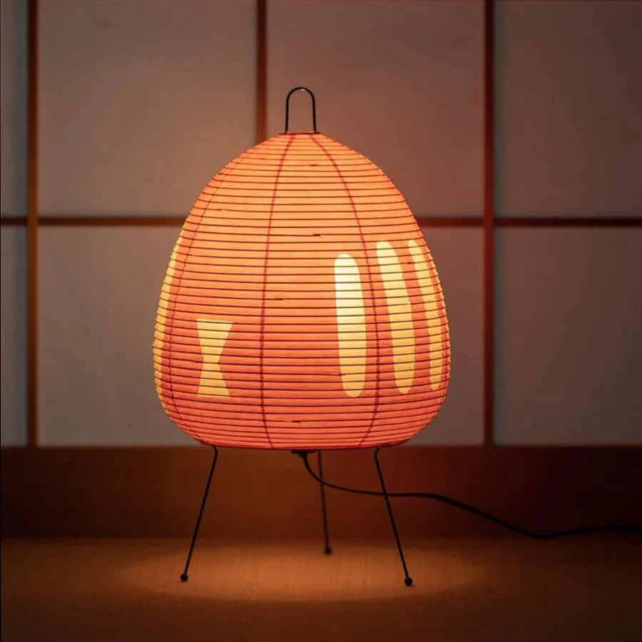 Japanese Paper Table Lamp | Retro Rice Paper Lighting