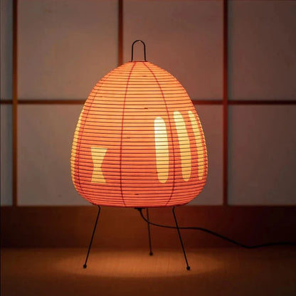 Japanese Paper Table Lamp | Retro Rice Paper Lighting