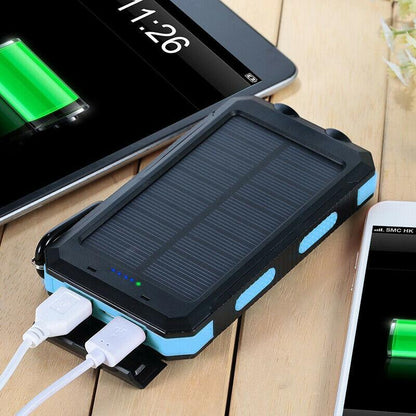 Solar Power Bank | Waterproof Dual-USB Portable Charger