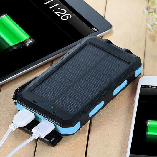 Solar Power Bank | Waterproof Dual-USB Portable Charger