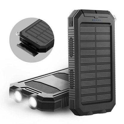 Solar Power Bank | Waterproof Dual-USB Portable Charger