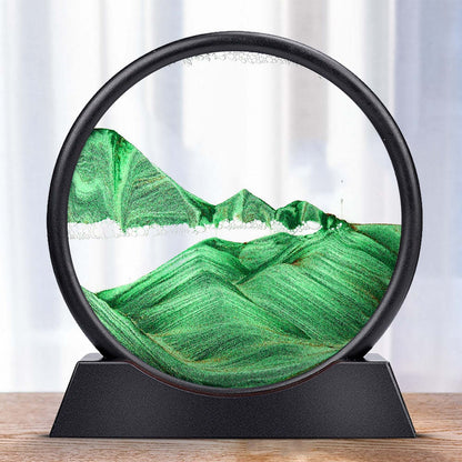 3D Moving Sand Art | Calming Glass Decoration for Home or Office