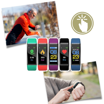 Smartwatch Fitness Tracker for Seniors with Health Monitoring