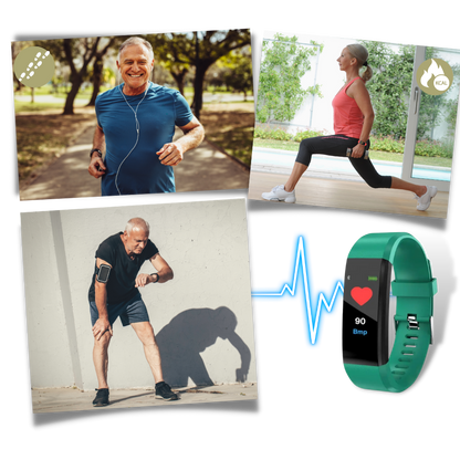 Smartwatch Fitness Tracker for Seniors with Health Monitoring