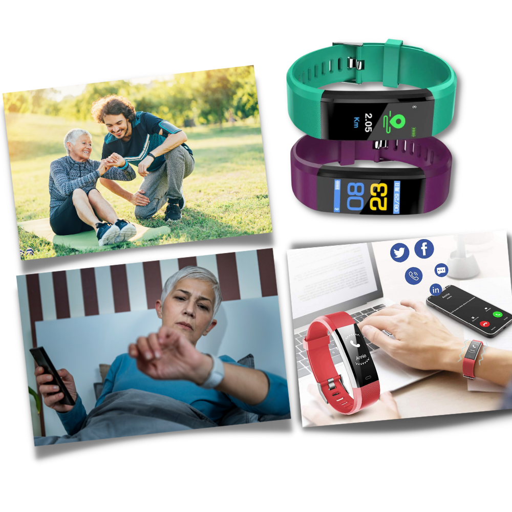 Smartwatch Fitness Tracker for Seniors with Health Monitoring