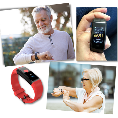 Smartwatch Fitness Tracker for Seniors with Health Monitoring