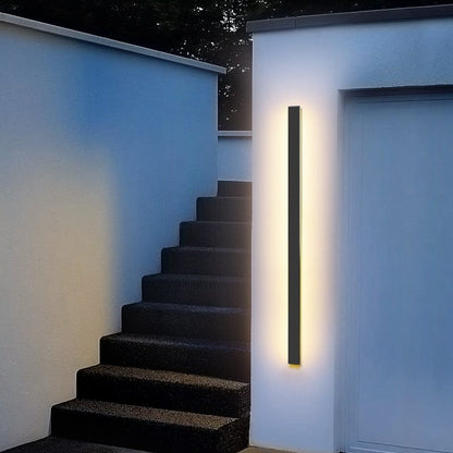 Aluminium Backlit Modern Outdoor Wall Sconce