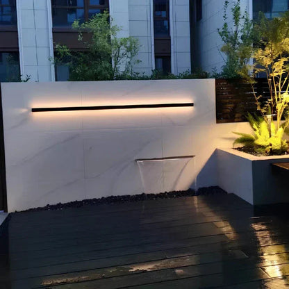 Aluminium Backlit Modern Outdoor Wall Sconce