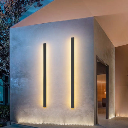 Aluminium Backlit Modern Outdoor Wall Sconce