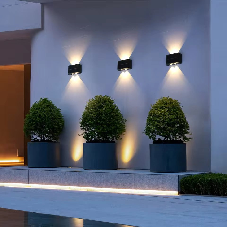 Solar-Powered Outdoor LED Wall Lights
