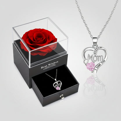 Rose Soap Gift Box MOM Pendant Necklace