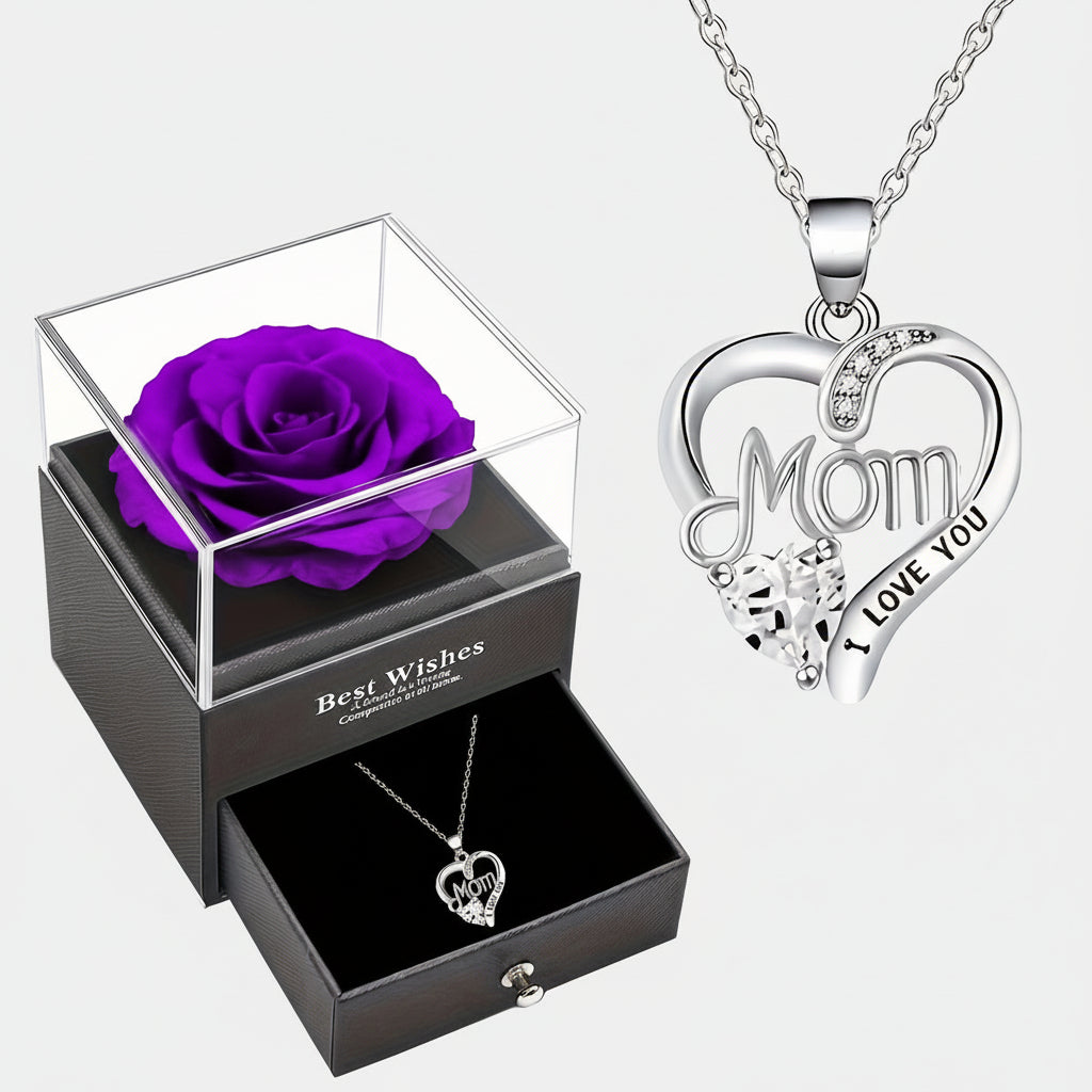 Rose Soap Gift Box MOM Pendant Necklace