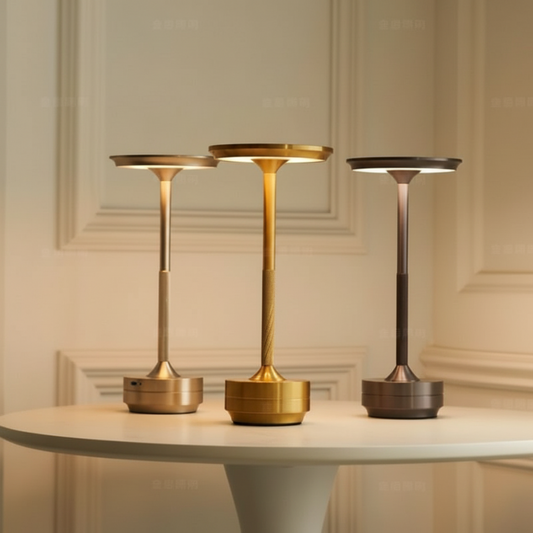 Wireless Lamp Dimmable Metallic Table Lamp Modern Decor