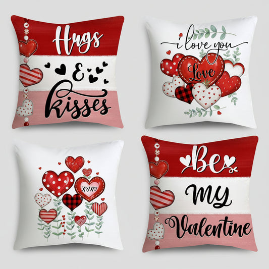 4 Valentines Day Throw Pillow Cushion Case Sofa Decor