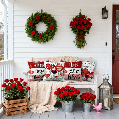 4 Valentines Day Throw Pillow Cushion Case Sofa Decor