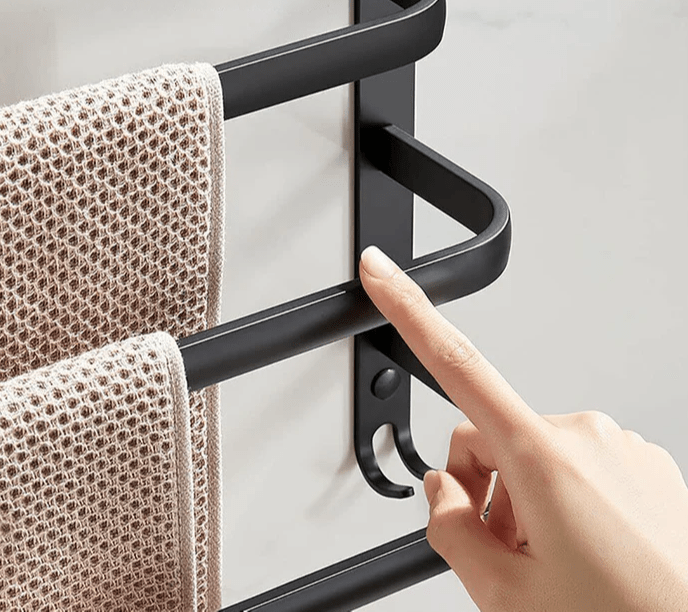 Wall-Mounted Towel Rack | Space-Saving Aluminium Design