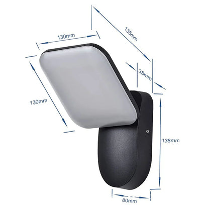 Waterproof Outdoor LED Wall Light with PIR Motion Sensor