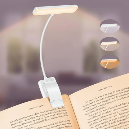 19 LED Clip On Book Light Adjustable Brightness Memory