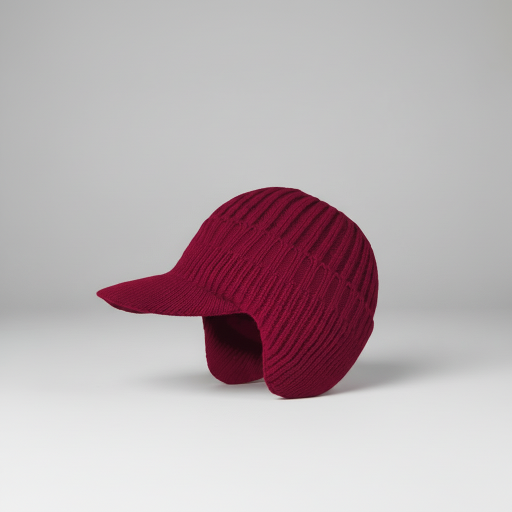 Cozy Winter Knit Beanie Hat Visor Warm Outdoors