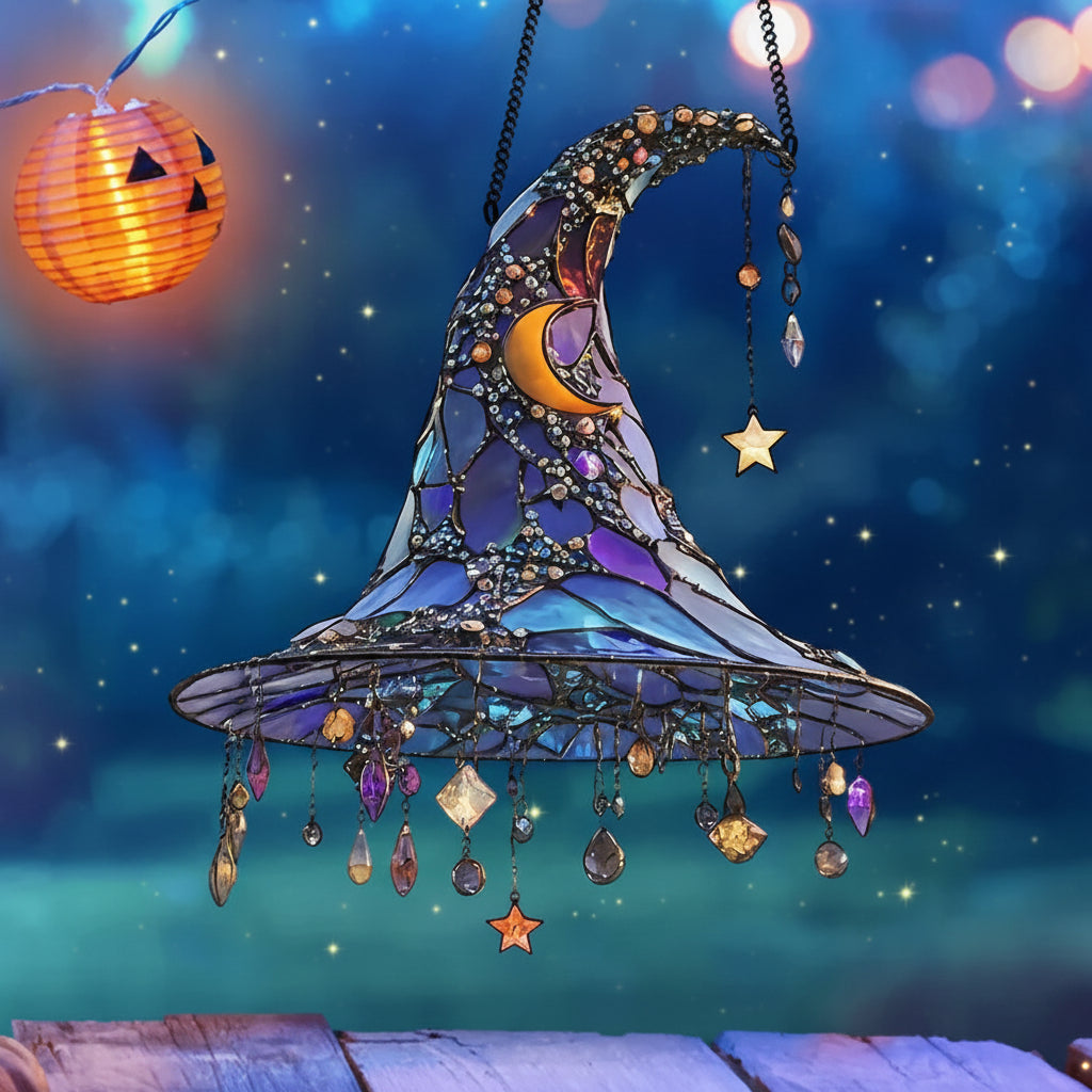 Witch Hat Geometric Hanging Decor Halloween Display
