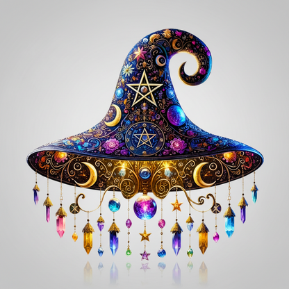 Witch Hat Geometric Hanging Decor Halloween Display