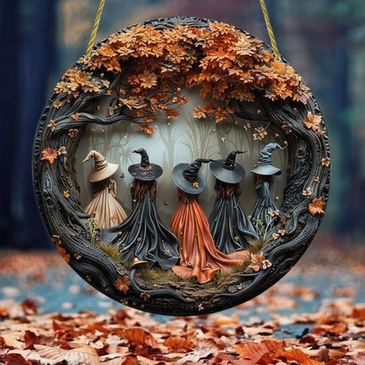 Witch Decorative Wall Hanging Art Autumn Themed